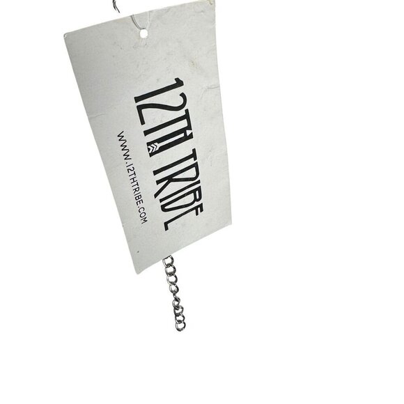 Rhinestone Metal fringe womens belt black crystal festival boho NWT 12th Tribe - Picture 7 of 8